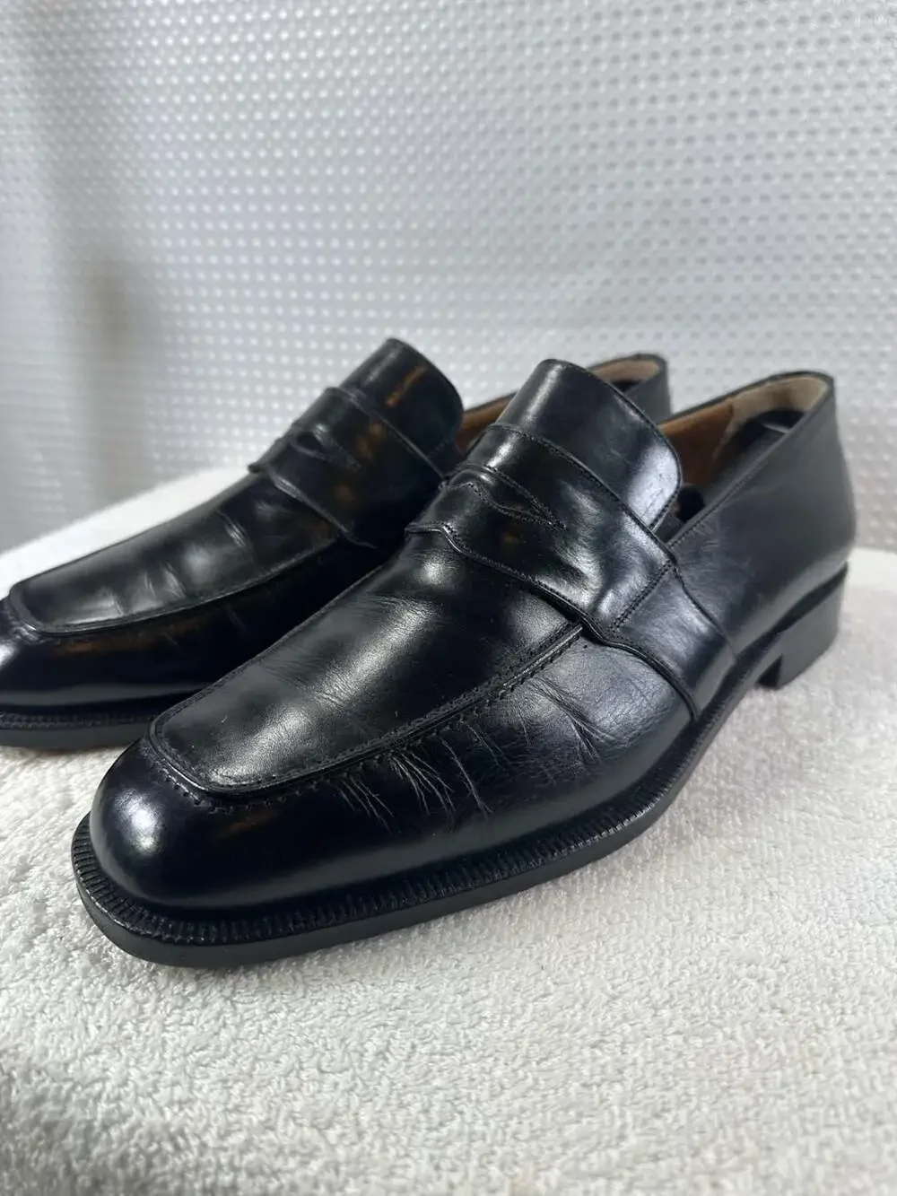 Caporicci Black Leather Penny Loafers Made in Italy